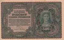 Poland 500 Marek - Woman - Eagle - 1919 - P.28