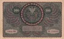 Poland 500 Marek - Woman - Eagle - 1919 - P.28