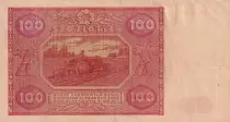 Polen 100 Zlotych 1946 - Peasant couple, tractor - P.129