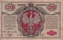 Polen 20 Marek - Eagles - 1917 - VG to F - P.4