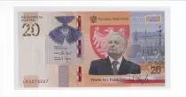 Polen 20 Zlotych - Lech Kaczynski - Folder - Polymer - 2021 - P.NEW