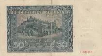 Polen 50 Zlotych 1941 - Young boy, Statue, Building - Serial E