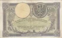 Polen 500 Zlotych - T. Kosciuszko - Crowned Eagle - 28-02-1919 - Serial S.A.4812583