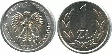 Polen Y.49.3 1 Zloty, KM.Y49.3