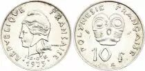 Polinesia Francesa 10 Francs - Marian - 1975