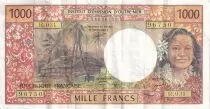 Polinesia Francesa 1000 Francs - Tahitian - Stag  - ND (2003-2006) - Serial R.031 - P.2h