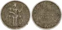 Polinesia Francesa 2 Francs - Liberty - Landscape - 1965