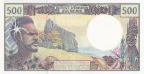 Polinesia Francesa 500 Francs Fisherman - Marquises Islands - 1992 - Serial V.009 - UNC - P.1d