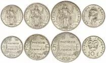 Polinesia Francesa Lot of 4 coins - Varieties years - (1977-1991) - F to VF