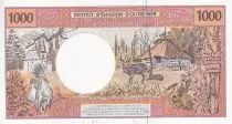 Polinesia Francese 1000 Francs Tahitian woman - Hut - 1996 - Serial Q.024 - UNC - P.2g