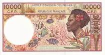 Polinesia Francese 10000 Francs - Tahitian girl - ND (2010) - Serial R.001 - UNC - P.4c