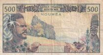 Polinesia Francese 500 Francs - Coastal landscape of the Marquesas Islands - Uvea Island in the Loyalty Islands - ND (1970-1992)