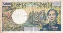 Polinesia Francese 5000 Francs - Bougainville - Boats - ND (1996) - Serial C.007 - P.3c