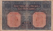 Pologne 100 Marek - Aigles - Guerrières - 1916 - B+ - P.4a