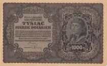 Pologne 1000 Marek Tadeusz Kosciuszko - 1919  - III s&eacute;rie W