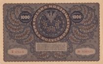 Pologne 1000 Marek Tadeusz Kosciuszko - 1919  - III série W