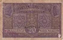 Pologne 20 Marek - Aigles - 1917 - B+ - P.12