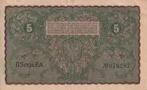Pologne 5 Marek - T. Kosciuszko - Aigle - 1919 - P.24