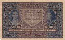 Pologne 5000 Marek  1919  - T. Kosciuszko, Armoiries - Série III H