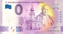 Pologne Billet 0 Euro Souvenir - 10 ans de la béatification de Jean Paul II - Pologne 2021