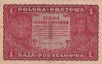 Polonia 1 Marek - Woman - Eagle - 1919 - Serial L - P.23