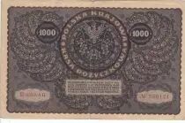 Polonia 1000 Marek  1919  - T. Kosciuszko, Coat of Arms