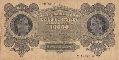 Polonia 10000 Marek - Head of Women - 1922 - Serial C 7918210