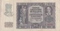 Polonia 20 Zlotych - Woman\'s portrait - 1940 - Serial K - P.95