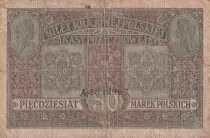 Polonia 50 Marek - Eagles - 1917 - VG+ - P.12
