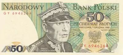 Polonia 50 Zlotych 1988 - Karol Swierczewski