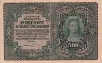 Polonia 500 Marek - Woman - Eagle - 1919 - P.28
