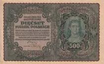 Polonia 500 Marek - Woman - Eagle - 1919 - P.28
