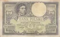 Polonia 500 Zlotych - T. Kosciuszko - Crowned Eagle - 28-02-1919 - Serial S.A.1131428