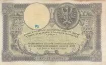 Polonia 500 Zlotych - T. Kosciuszko - Crowned Eagle - 28-02-1919 - Serial S.A.2954094