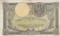 Polonia 500 Zlotych - T. Kosciuszko - Crowned Eagle - 28-02-1919 - Serial S.A.3990527