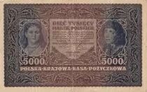 Polonia 5000 Marek  1919  - T. Kosciuszko, Armoiries - Serial III G