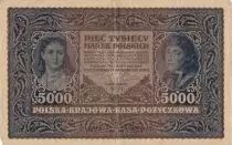 Polonia 5000 Marek  1919  - T. Kosciuszko, Armoiries - Serial III H