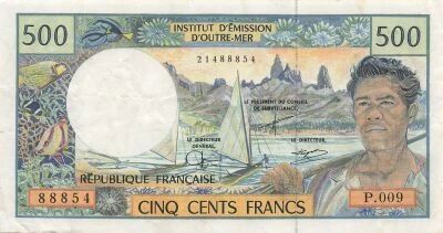 Polyn�sie Fr. 500 Francs - Territoires fr. du Pacifique - ND (2002-03) - P.1d