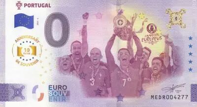 Portogallo 0 Euro - Ronaldo - Campedes Europeus - 2025 - Anniversary