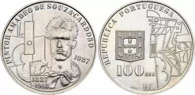 Portogallo 100 Escudos - Amadeo de Souza Cardoso - 1989