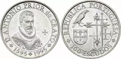 Portogallo 100 Escudos - D. Ant�nio - Prior do Crato - 1995