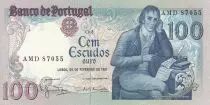 Portogallo 100 Escudos - Manuel Barbosa Du Bocage - 24-02-1981 - Serial AMD