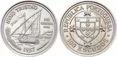 Portogallo 100 Escudos - Nuno Tristao - 1987