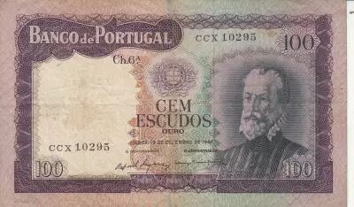 Portogallo 100 Escudos - Pedro Nunes - 19-09-1961 - Serial CCX