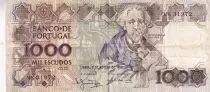 Portogallo 1000 Escudos - Teofilo Braga - 1983  - Serial MK - P.181a