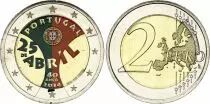 Portogallo 2 Euros - 40 years Carnation Revolution  - Colorised - 2014