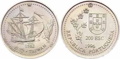Portogallo 200 Escudos - Discovery of Taiwan - 1996