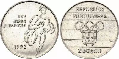 Portogallo 200 Escudos - Olympic Games  - 1992
