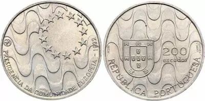 Portogallo 200 Escudos - Presidency of the European Union - 1992