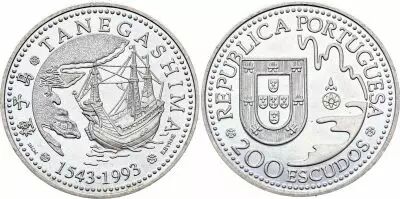Portogallo 200 Escudos - Tanegashima  - 1993
